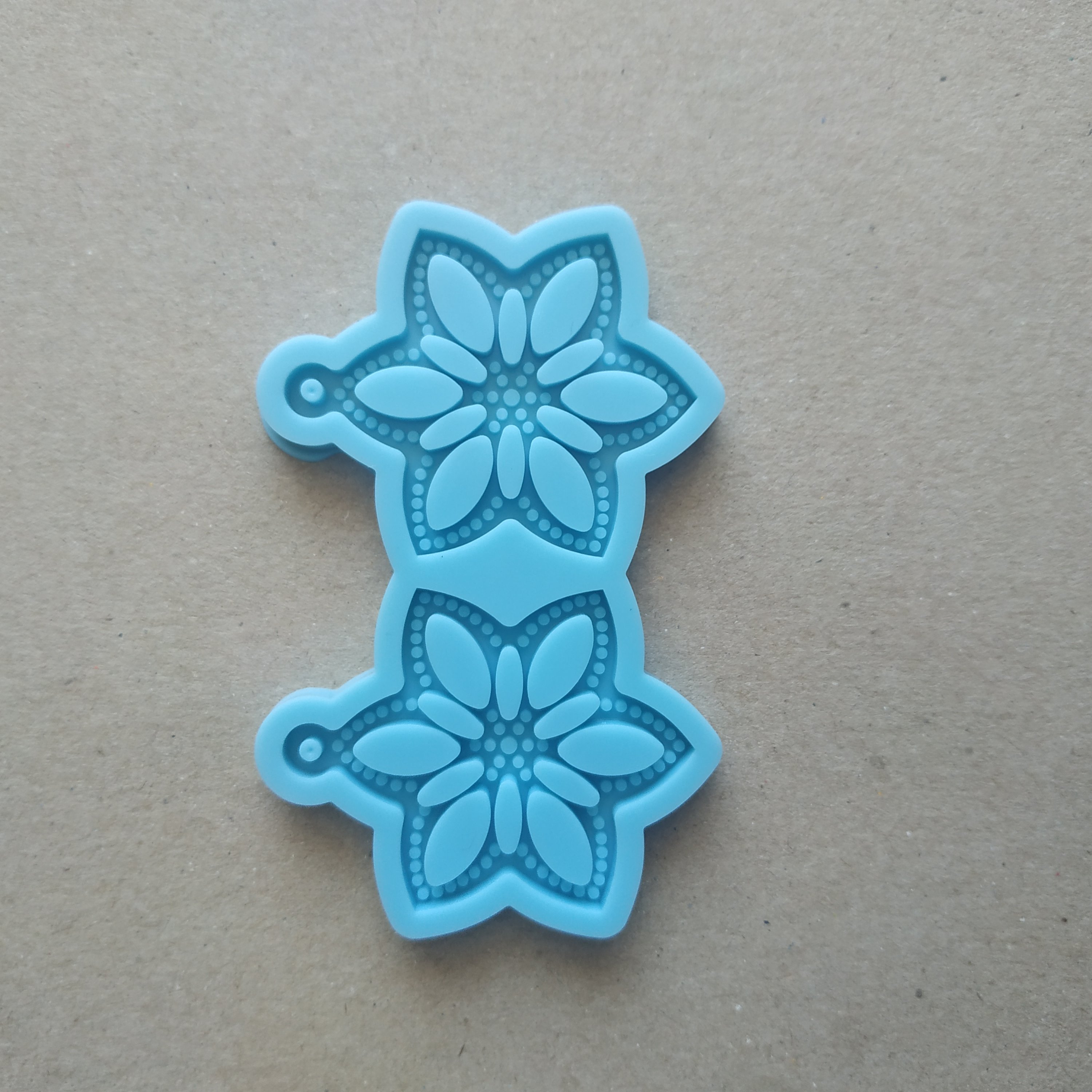 Resina Creativa | Molde Aros Flor (azul)